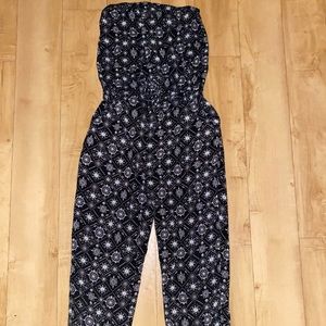 Strapless Capri Romper By Mudd